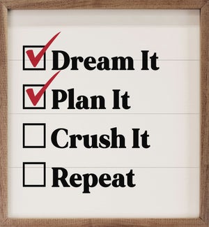 Dream Plan Crush It Repeat White
